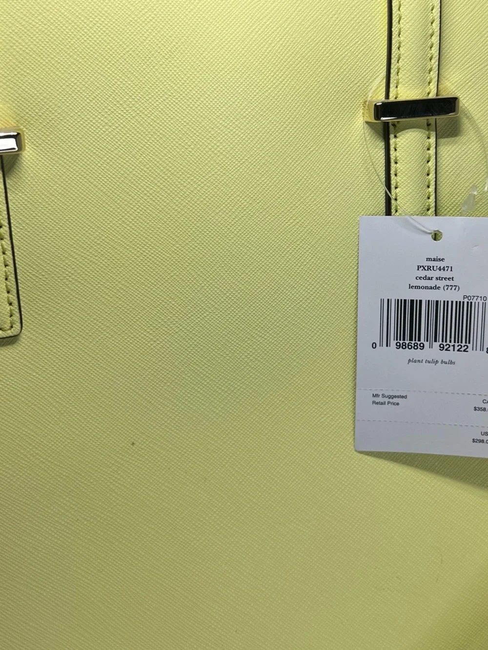 kate spade lemon yellow dome satchel